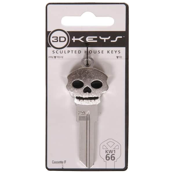 Hillman #66 3D Silver Skull Key Blank