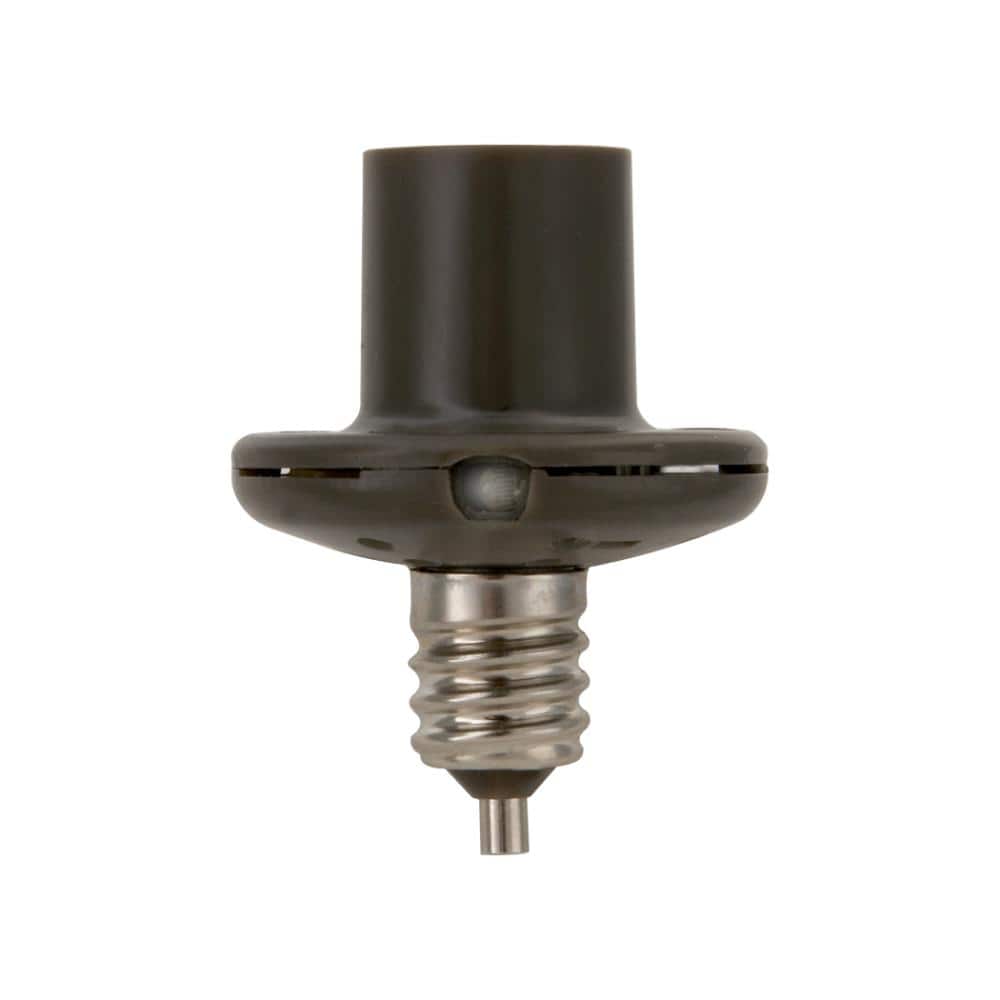 40-Watt Candelabra Dusk to Dawn Screw-In Light Control, Black (3-Pack)