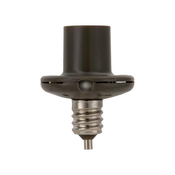 Defiant 40-Watt Candelabra Dusk to Dawn Screw-In Light Control, Black (3-Pack)