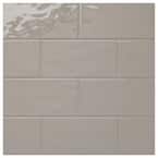 LuxeCraft Gray 4 in. x 8 in. Glazed Ceramic Subway Wall Tile (10.5 sq. ft. / case)