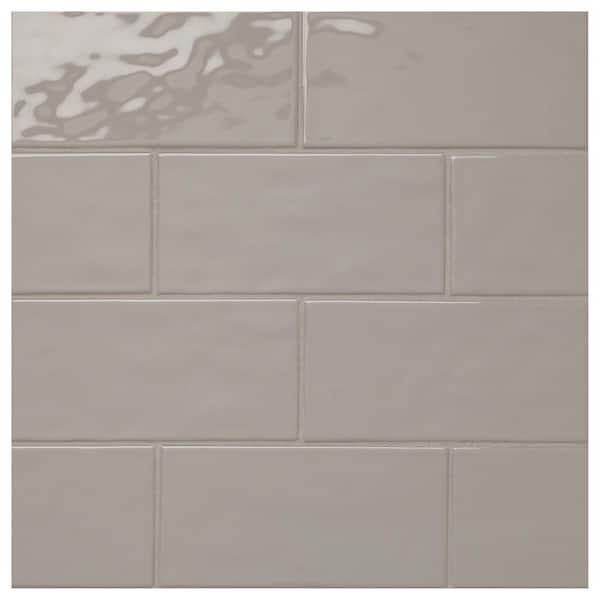Daltile LuxeCraft Gray 4 in. x 8 in. Glazed Ceramic Subway Wall Tile (10.5 sq. ft. / case)