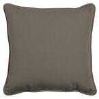 Oasis 20 in. Mink Square Indoor/Outdoor Throw Pillow