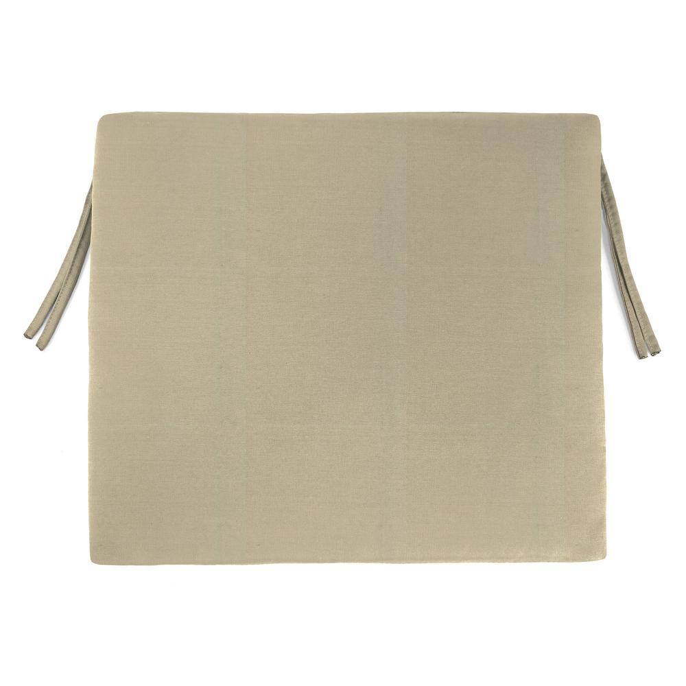 Canvas Pebble Beige Outdoor Chair Pad Seat Cushion Set