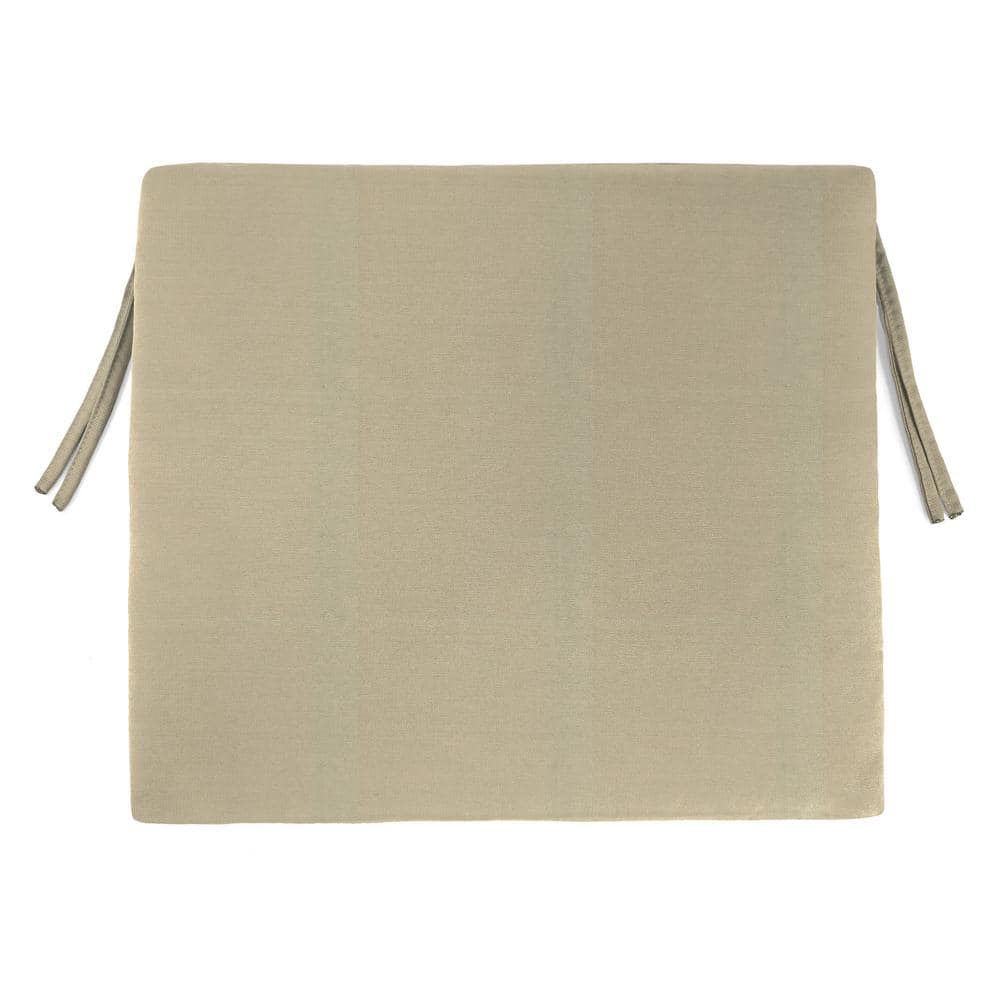 Canvas Pebble Beige Outdoor Chair Pad Seat Cushion Set