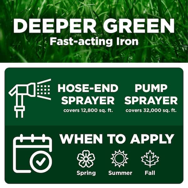 Lawn Booster 128 oz. Liquid Lawn Fertilizer Green Booster Iron 12,800 sq. ft.