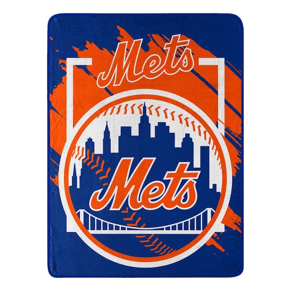 THE NORTHWEST GROUP MLB Dimensional Mets Micro Raschel Multi-Color Throw