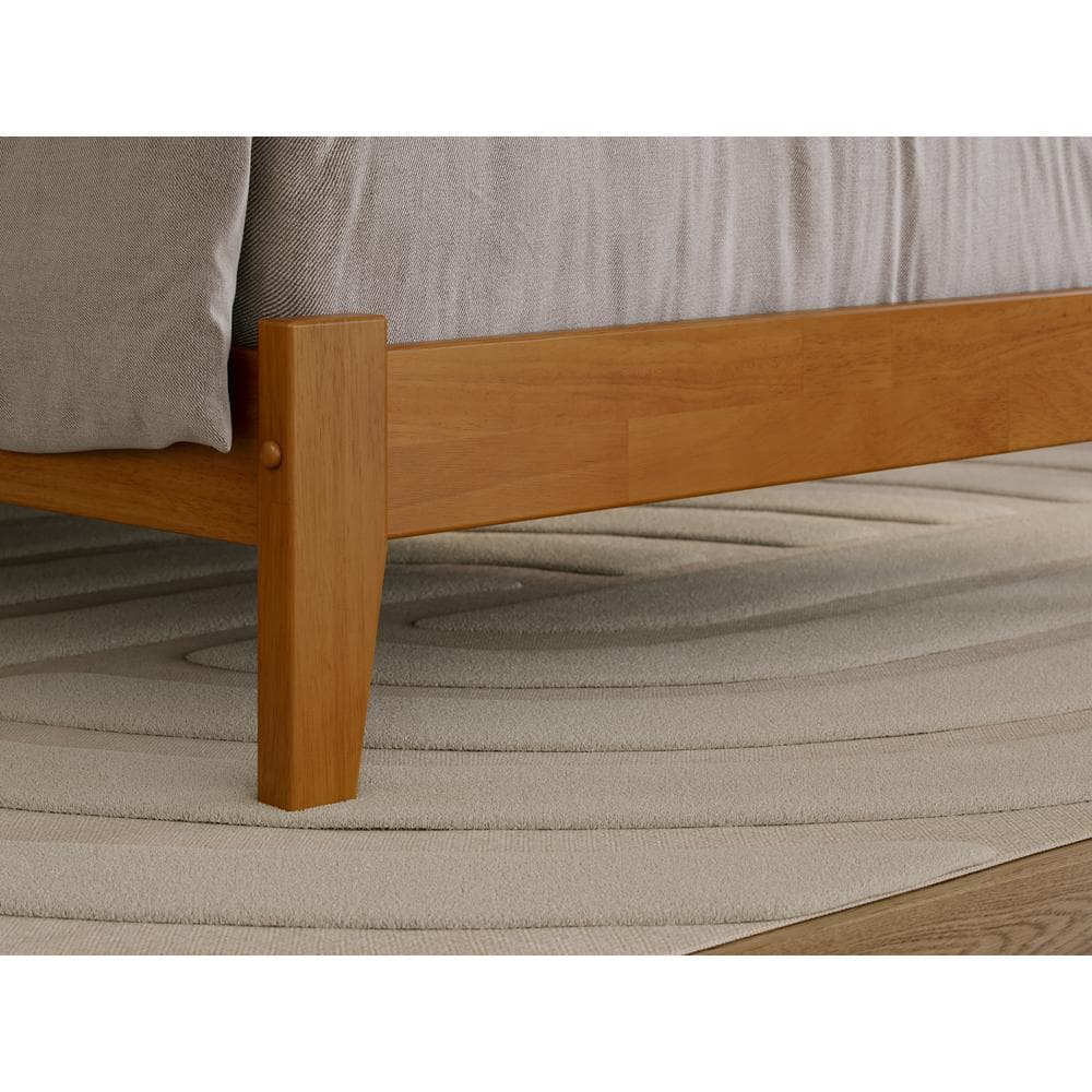 Nantucket Light Toffee Full Upholstered Solid Wood Bed Frame