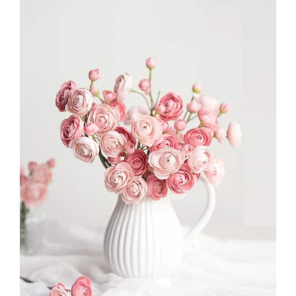Unbranded 11 in. Pink Indoor/Outdoor Artificial Rose Flower