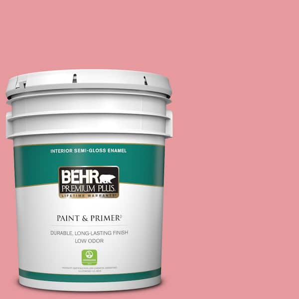 BEHR PREMIUM PLUS 5 gal. #P160-3 All Dressed Up Semi-Gloss Enamel Low Odor Interior Paint & Primer