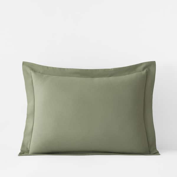 The Company Store Legends Hotel Moss Velvet Flannel Standard Sham