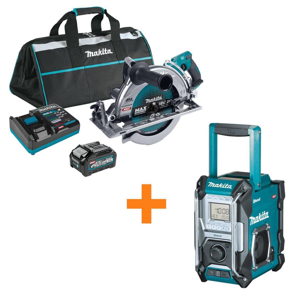40V Max XGT Brushless Rear Handle 10-1/4 in. Circ Saw Kit, AWS Capable (4.0Ah) with 40V Max XGT Bluetooth Job Site Radio price history on PriceWatchPro