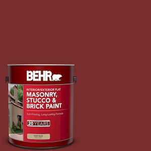 1 gal. #PPU2-02 Red Pepper Flat Interior/Exterior Masonry, Stucco and Brick Paint