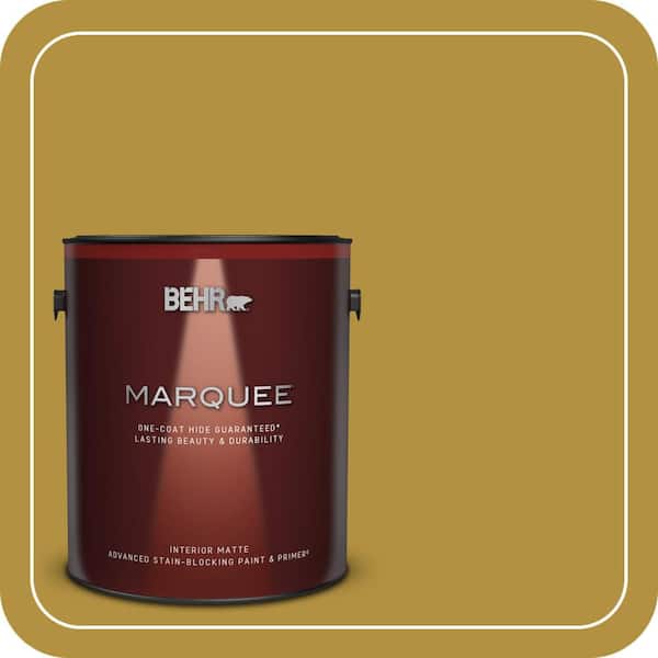 BEHR MARQUEE 1 gal. #370D-7 Venetian Gold Matte Interior Paint & Primer