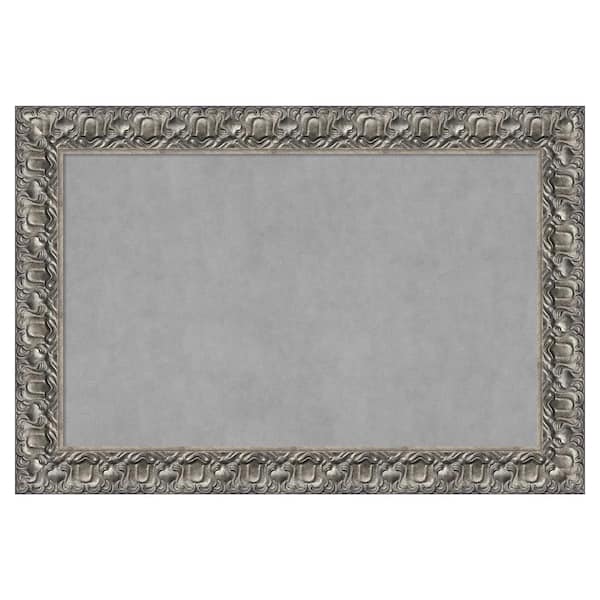 Amanti Art Silver Luxor 38 in. x 26 in Framed Magnetic Board