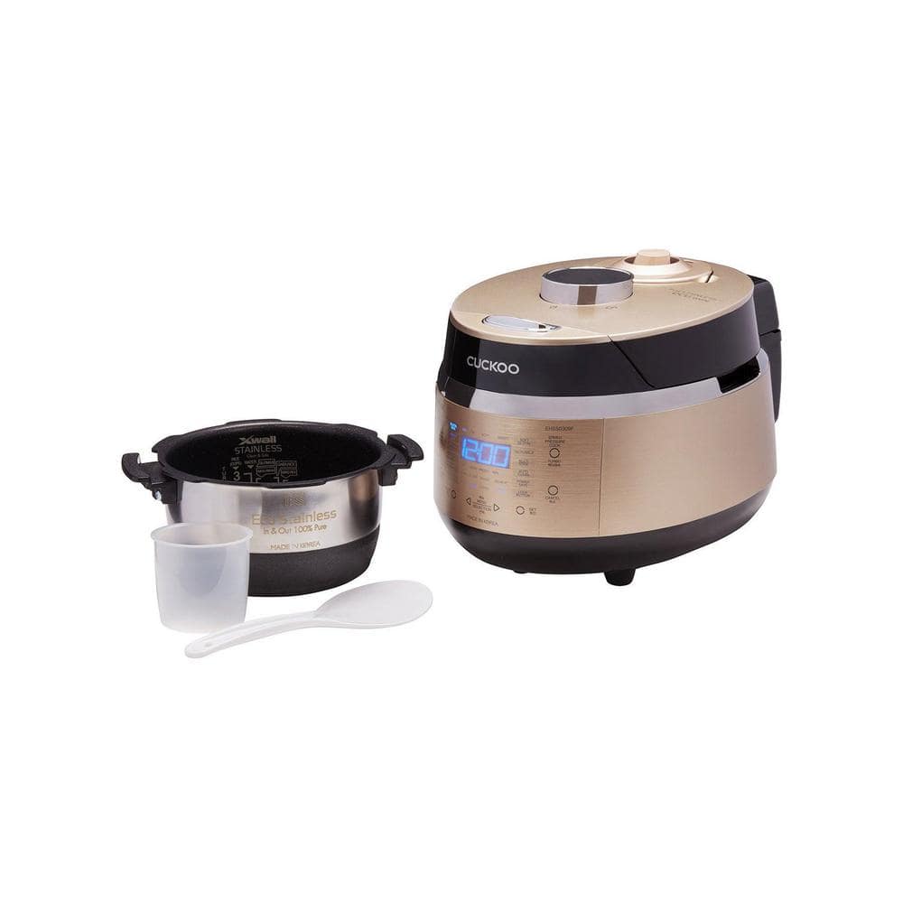 Gold Stainless Steel Induction Heating Pressure Rice Cooker with Nonstick Inner Pot