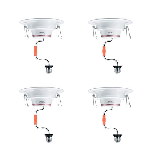 5 in. / 6 in. LED Color and Tunable White 65W Equivalent Dimmable Smart Wi-Fi Wiz Recessed Light Kit (4 Pack)