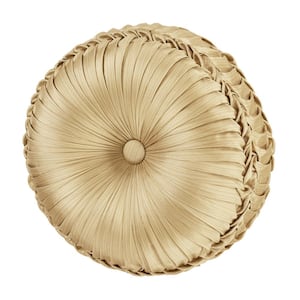 Augustina Polyester Tufted Round Decorative Throw Pillow 15 X 15 in.