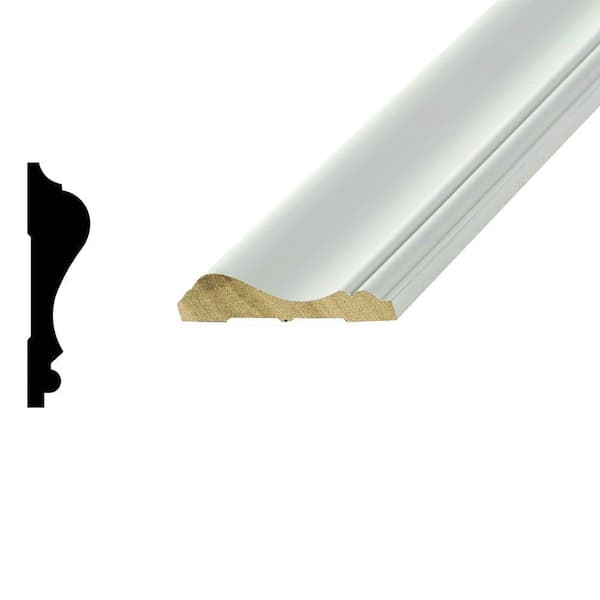 American Wood Moulding WM390 - 11/16 in. x 2-5/8 in. x 144 in. Primed Finger-Jointed Poplar Chair Rail Moulding