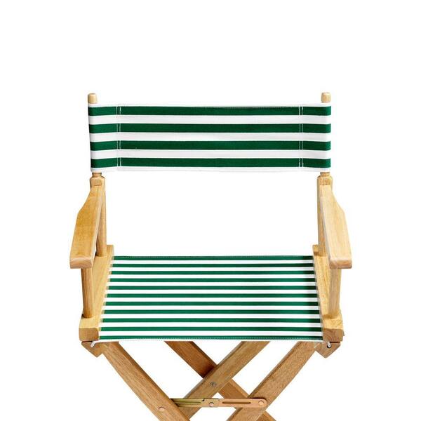 Unbranded Striped Hunter and White 18.5 in. Seat and Back Folding Chair -Cover Only
