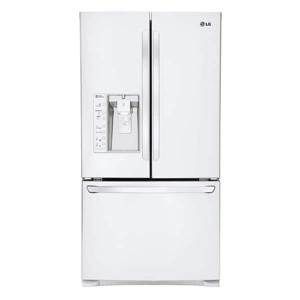 LG 28.8 cu. ft. French Door Refrigerator in Smooth White with Dual Ice Makers