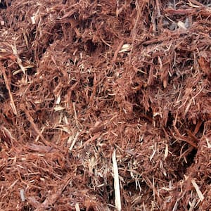1 cu. yd. Bulk Shredded Redwood Gorilla Hair Landscape Wood Mulch and Topsoil