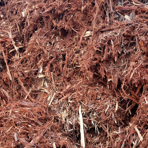 1 cu. yd. Bulk Shredded Redwood Gorilla Hair Landscape Wood Mulch and  Topsoil