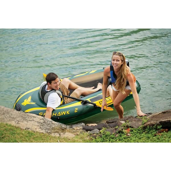 Intex Seahawk 2 Inflatable Boat Set with Oars and Air Pump 68347EP-WMT -  The Home Depot