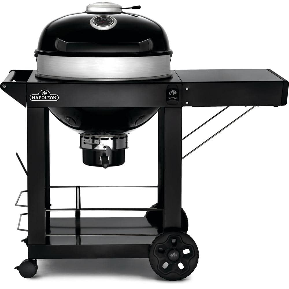 NAPOLEON 22 in. PRO22 Kettle Charcoal Grill in Black with Cart  PRO22K-CART-3 - The Home Depot