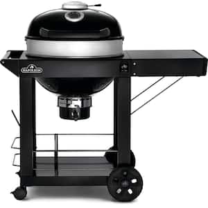22 in. PRO22 Kettle Charcoal Grill in Black with Cart
