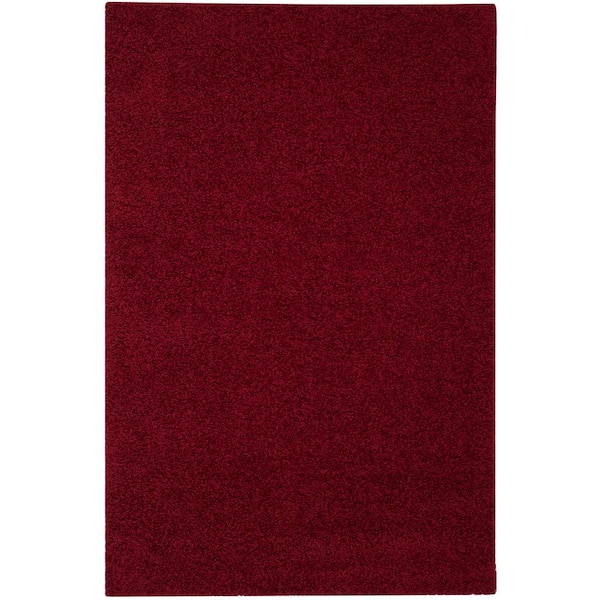 SAFAVIEH Athens Shag Red 6 ft. x 9 ft. Solid Area Rug