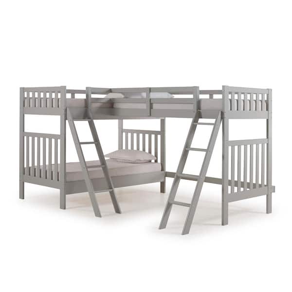 Alaterre Furniture Aurora Dove Gray, Bunk Bed Height Extension