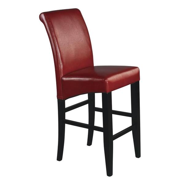 OSP Home Furnishings Parsons 30 in. Red Cushioned Bar Stool