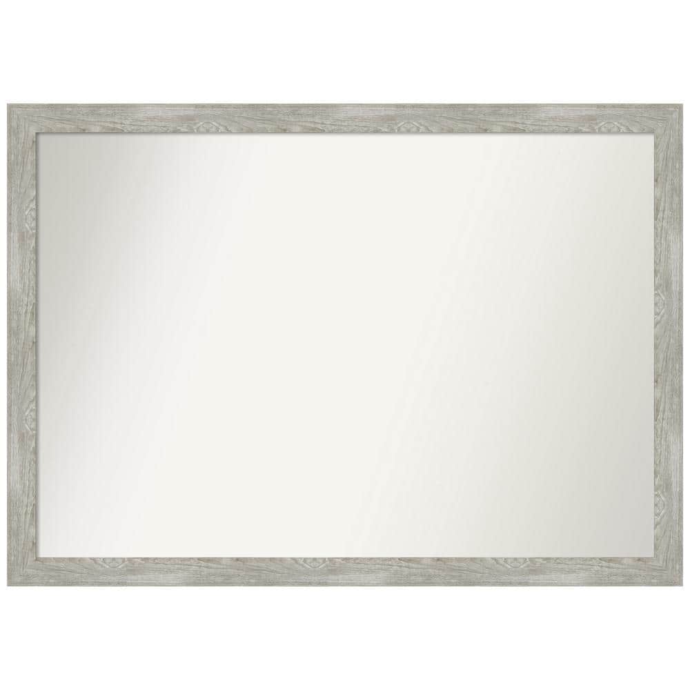 Amanti Art Medium Rectangle Rustic Gray Contemporary Mirror (32.5 in. H x  45.5 in. W) DSW5065485 The Home Depot