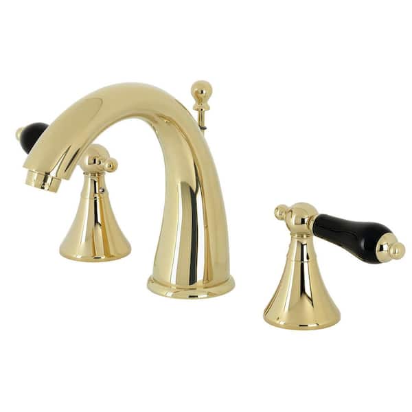 Kingston Brass Duchess 8 in. Widespread 2-Handle Bathroom Faucet in Polished Brass