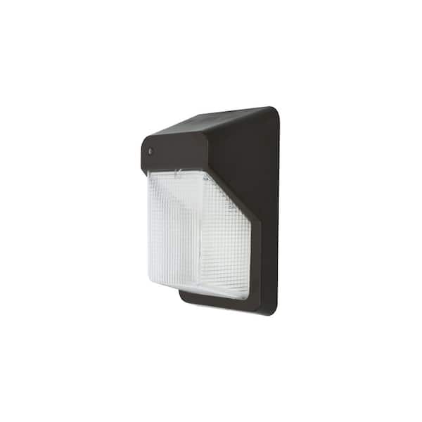 150W Equivalent Integrated LED Bronze Outdoor Vertical Wall Pack Over Door Light, 3000 Lumens