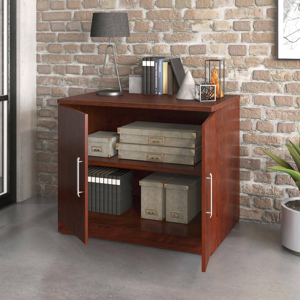 Classic Cherry Adjustable Shelving Office Storage Cabinet