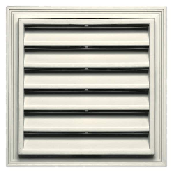Builders Edge 12 in. x 12 in. Square Gable Vent in Parchment