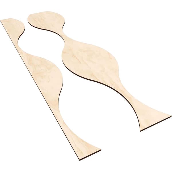 Ekena Millwork Ozark 47 in. H x 0.25 in. W Slatwall Panels in Birch 9-Pack