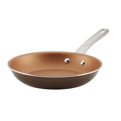 Home Collection 9.25 in. Aluminum Nonstick Skillet in Brown Sugar