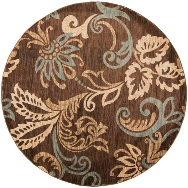 Artistic Weavers Ceratonia Chocolate 8 ft. x 8 ft. Round Indoor Area Rug