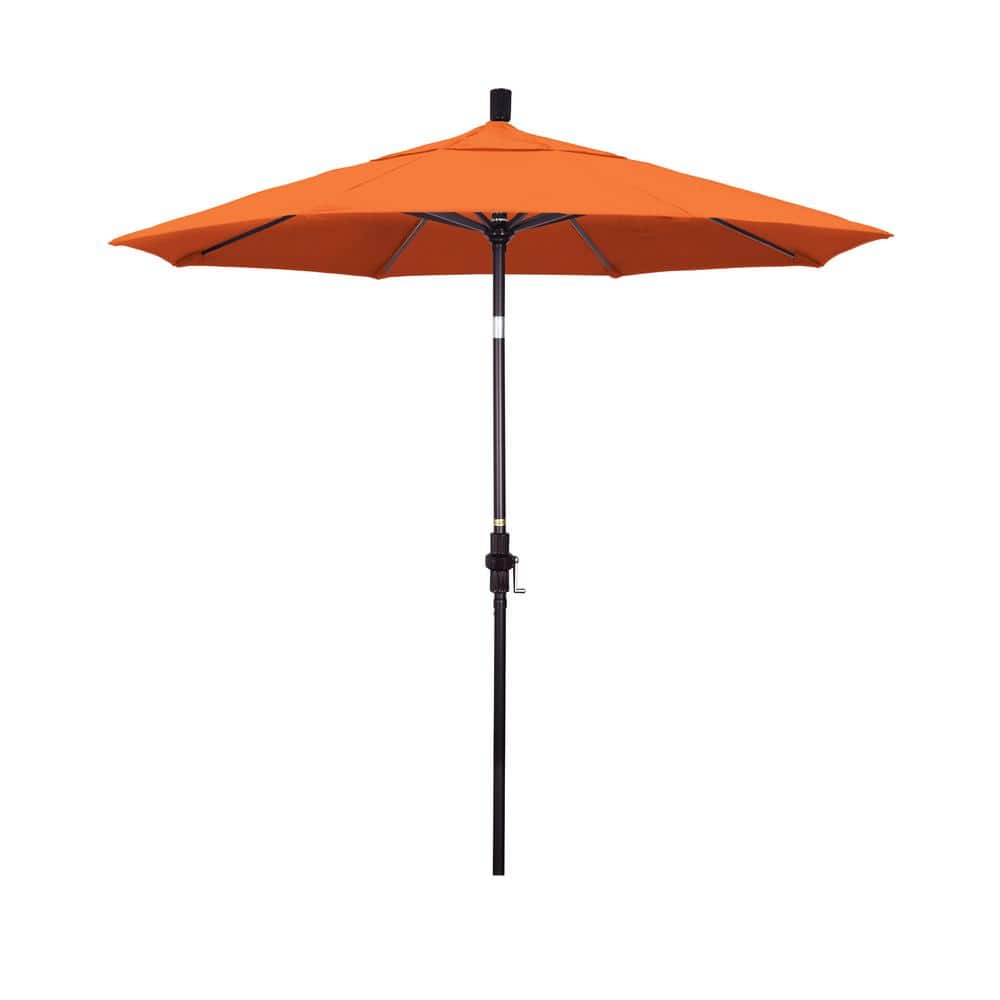 7.5 ft. Bronze Aluminum Market Patio Umbrella Collar Tilt Crank Lift in Tangerine Sunbrella price history on PriceWatchPro