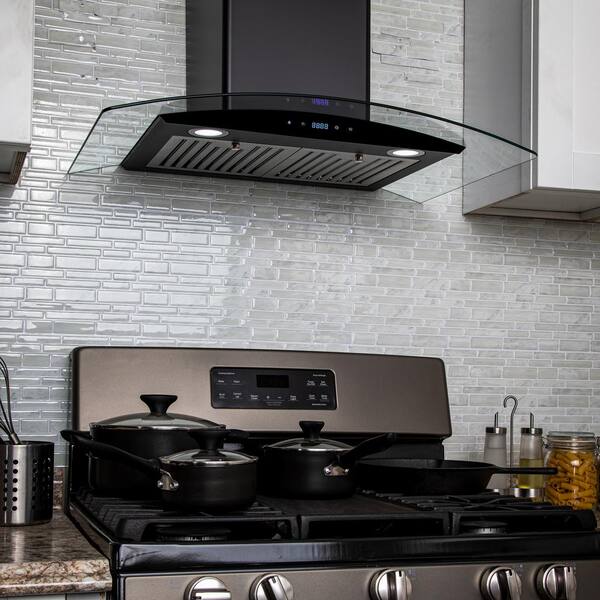 GOLDEN VANTAGE 36 Classic Wall Mount Stainless Steel Range Hood Kitchen Vent With Baffle Filters 