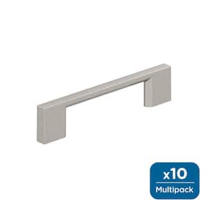 Cityscape 3-3/4 in. (96mm) Modern Satin Nickel Bar Cabinet Pull (10-Pack)