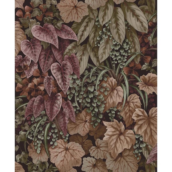 HOLDEN Cascading Garden Crimson Red Non-Woven Wallpaper