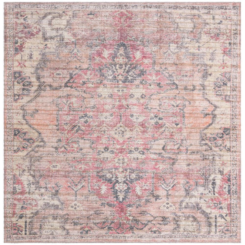 Nostalgia Meknes Beige Pink 7 ft. Square Machine Washable Area Rug price history on PriceWatchPro