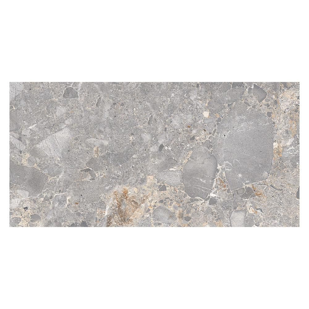 Kaia Terrima Grey 12-in. x 24-in. Stone Look Semi-Polished Porcelain Wall & Floor Tile Sample price history on PriceWatchPro