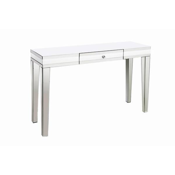 Venetian Worldwide Nerissa 47 in. Silver Standard Rectangle Mirrored Console Table