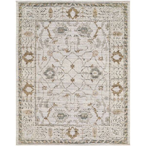 Goblen GLN-2302 2 ft. x 2 ft. Machine Woven Rug, Off-White or Beige