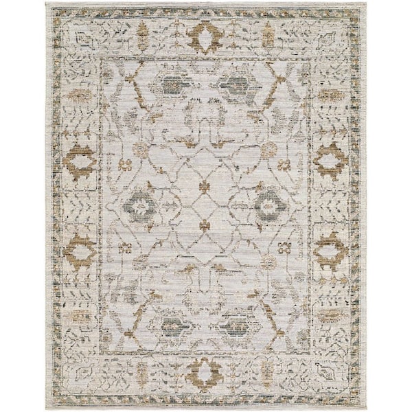 Goblen GLN-2302 6 ft. x 9 ft. Machine Woven Rug, Off-White or Beige