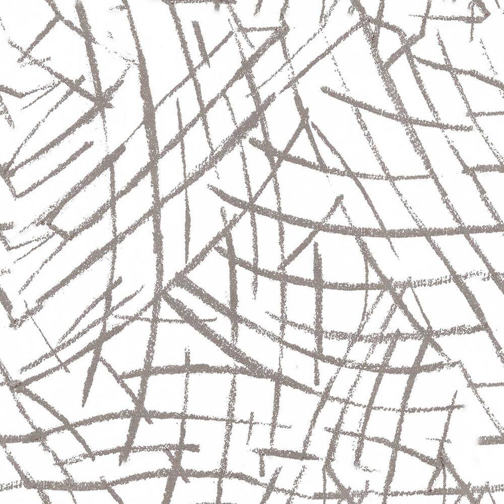 Light Gray Line Vinyl Peel and Stick Wallpaper Roll, Removable